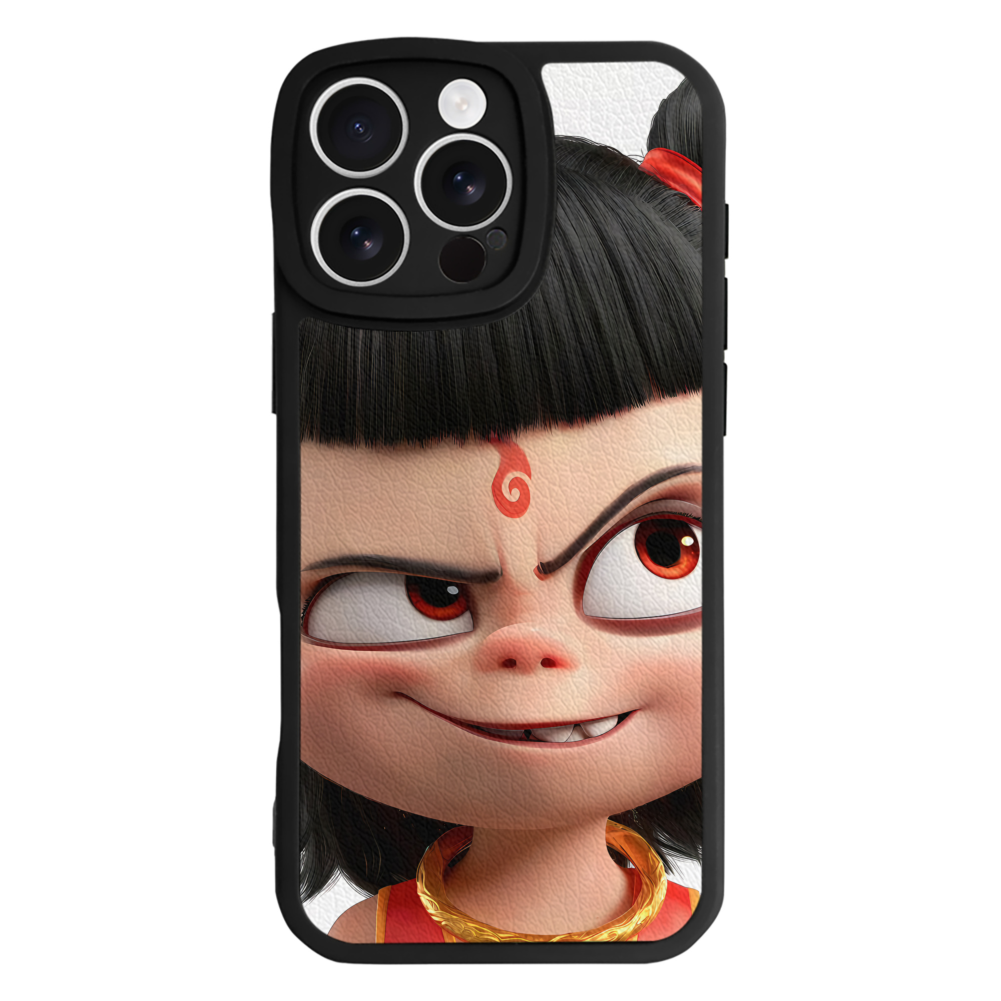 （画像用） Ne Zha 2 ナタ 魔童の大暴れ 【iPhone 16シリーズ対応】シリコンスマホケース（レザー調） 材質：シリコン
